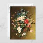 ルノアール – 花束， 1858 ポストカード (正面/裏面)