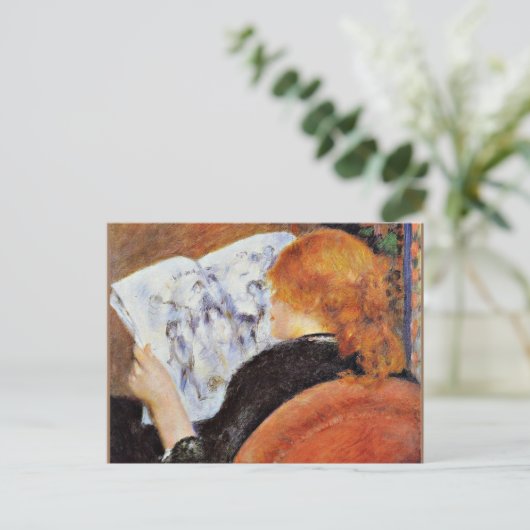 ルノアール – 若い女読性の女… ポストカード (スタンド正面)