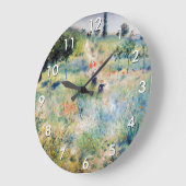 ルノアール – 高い草を通る道 ラージ壁時計 (傾斜)