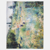 ルノアール – 高草を抜ける道 フリースブランケット (正面)