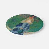 ルノアール"Aのじょうろを持つ女の子" ペーパープレート (アングル)