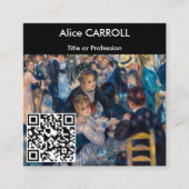 ルノアール- Dance at Moulin de la Galette - QR Code スクエア名刺 (正面)