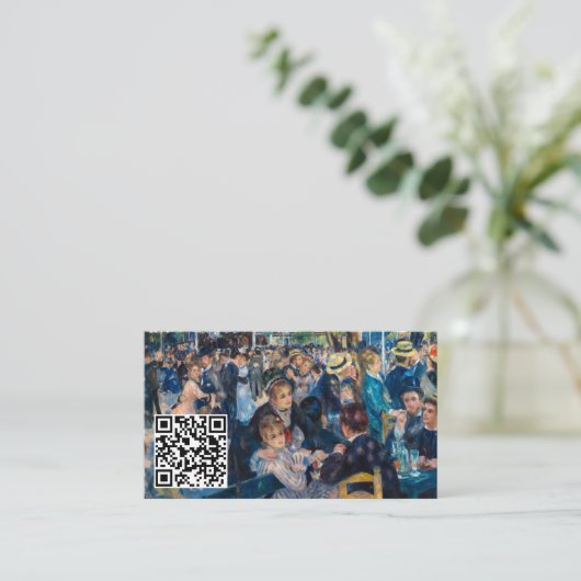 ルノアール- Dance at Moulin de la Galette - QR Code 名刺 (スタンド正面)