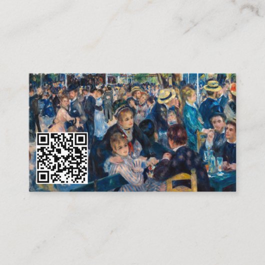 ルノアール- Dance at Moulin de la Galette - QR Code 名刺 (正面)