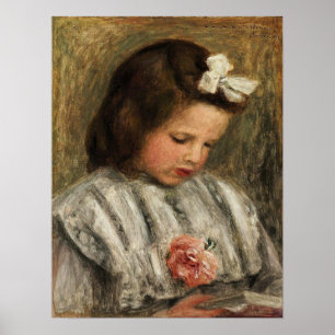 ルノアール- Head Of A Girl 1893 ポスター