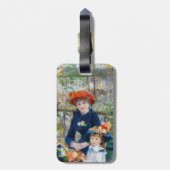 ルノアール- Two sisters on the Terrace - QR Code ラゲッジタグ (裏面縦)