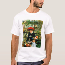 ルノワールによるテラス上の二人の姉妹 Tシャツ