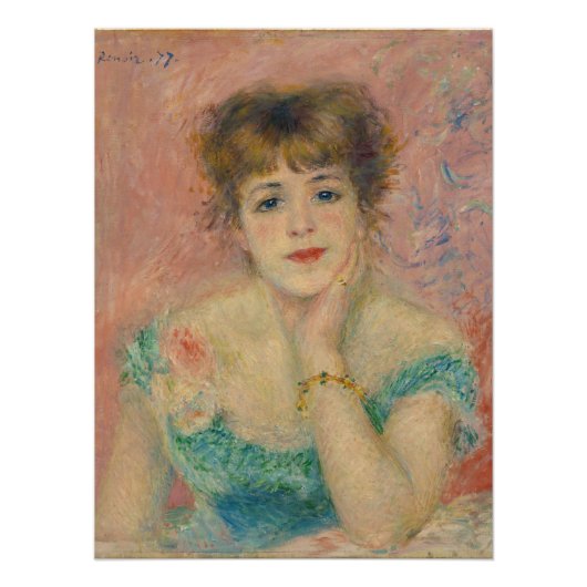 ルノワールによる女優ジャンヌ・サマリーの肖像画 ポスター (正面)