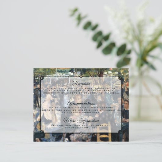 ルノワールのムーラン・ド・ラ・ギャレットのダンス エンクロージャーカード (スタンド正面)