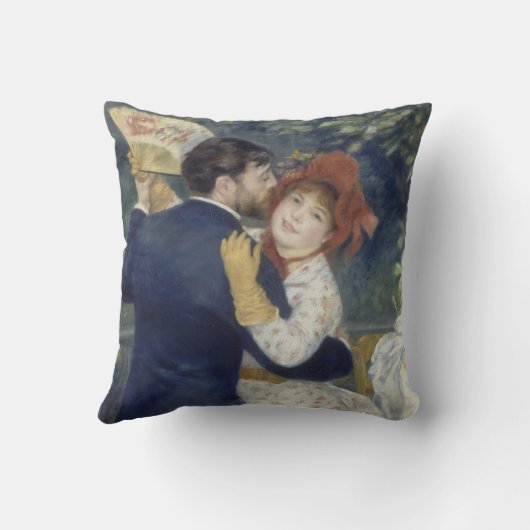 ルノワールのヴィンテージ印象派芸術、農村のダンス クッション (裏面)