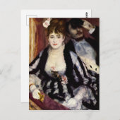 ルノワールの印象派絵画「劇場のボックス」 ポストカード (正面/裏面)