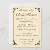 ルノワールの花瓶のバラ、フラワーブライダルシャワー 招待状 (裏面)