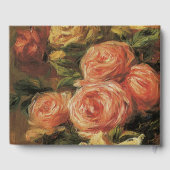 ルノワールの花瓶のバラ、ヴィンテージアートウェディング ゲストブック (裏面)