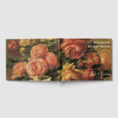ルノワールの花瓶のバラ、ヴィンテージアートウェディング ゲストブック (全面)