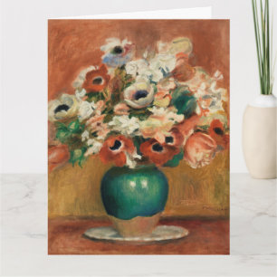 ルノワールの花 - 印象派の絵画 カード