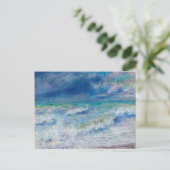 ルノワールの青い海 印象派の絵画芸術 ポストカード (スタンド正面)