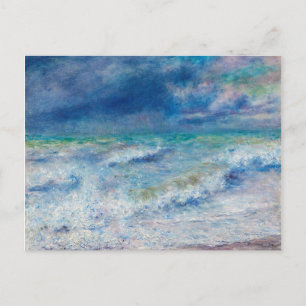 ルノワールの青い海 印象派の絵画芸術 ポストカード