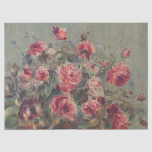 ルノワールの静物画：バラ 薄葉紙 (正面)