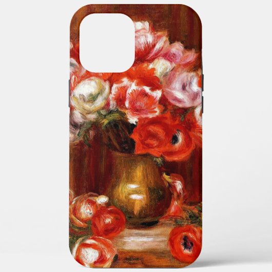 ルノワール - アネモネ、有名な絵画 Case-Mate iPhoneケース (裏面)