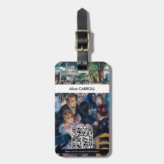 ルノワール - ガレットの舞踏会 - QRコード ラゲッジタグ (正面縦)