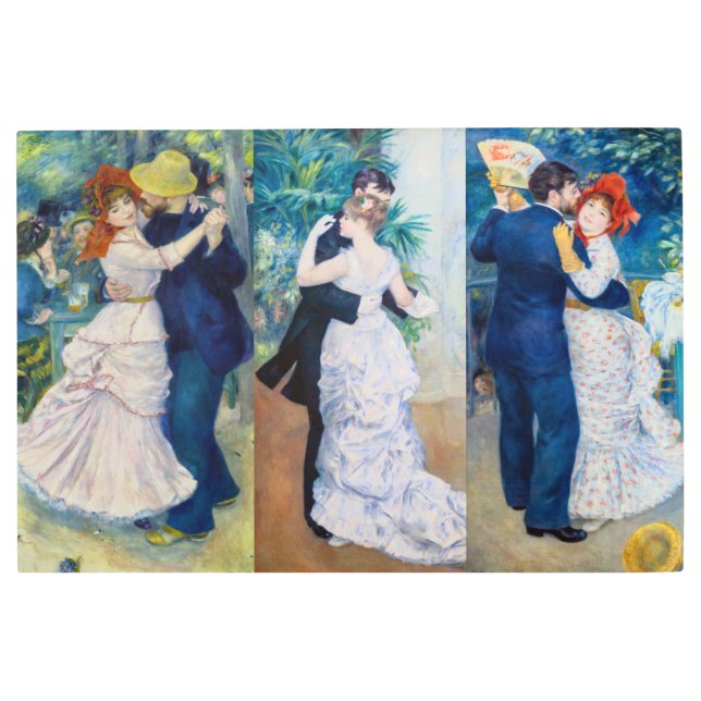 ルノワール - ダンスシリーズ：ブギバル、都会と地方 メタルプリント (正面)