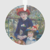 ルノワール「テラスにて二人の姉妹」フランス印象派 オーナメント (裏面)