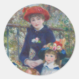 ルノワール 姉妹 テラス フランス印象派 ラウンドシール