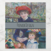 ルノワール 姉妹 テラス フランス印象派  ワインラベル (シングルラベル)