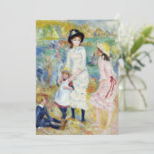 ルノワール - 子供たちと海辺、ガーンジー サンキューカード (スタンド正面)