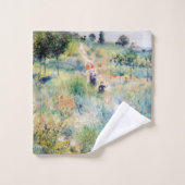 ルノワール 背の高い草を通る小道 バスタオルセット (ウォッシュタオル)