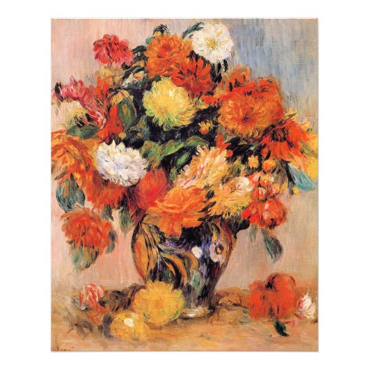 ルノワール - 花瓶に花 (1884年) フォトプリント            (正面)