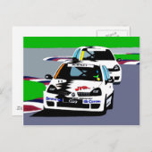 ルノークリオレーシングカー ポストカード (正面/裏面)