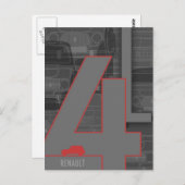 ルノー4Lはがき ポストカード (正面/裏面)