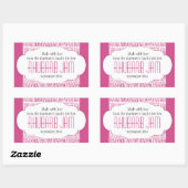 ルバーブのジャム食品ラベルのシール 長方形シール (シート)