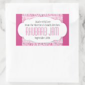 ルバーブのジャム食品ラベルのシール 長方形シール (バッグ)