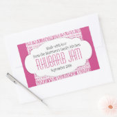 ルバーブのジャム食品ラベルのシール 長方形シール (封筒)