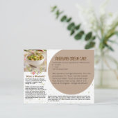 ルバーブクリームケーキレシピはがき ポストカード (スタンド正面)