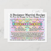 ルバーブ春マルティーニレシピカードポストカード ポストカード (正面/裏面)