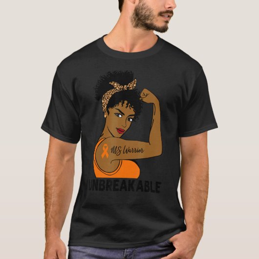 ルパス戦士の強い黒い女性の突破できない認識 Tシャツ (正面)