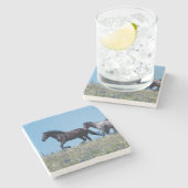 ルパンの野生の馬 ストーンコースター (横)