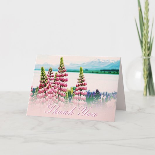 ルパンズフラワーズサンキューマウンテン自然カード サンキューカード (正面)