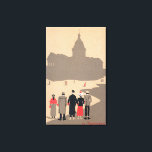 ルパンテオンアールデコシーンパリ，フランス キャンバスプリント<br><div class="desc">Le Pantheonアールデコシーン – フランスのパリは1912年に作成された。この画像はフランスのパリの風景を描いている。</div>