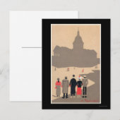 ルパンテオンアールデコシーンパリ，フランス ポストカード (正面/裏面)