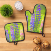 ルパン絵を描のオリジナル野草芸術 鍋つかみ&鍋敷きセット (トップダウン)