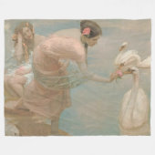 ルパート・バニーによる夏の朝（1897年） フリースブランケット (正面(横))