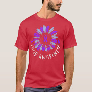ルパ認識度紫リボンSLE自己免疫疾患 Tシャツ
