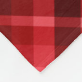 ルビかわいらしー赤格子模様(大フリースブランケット) フリースブランケット (角)