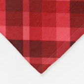 ルビかわいらしー赤格子模様(小フリースブランケット) フリースブランケット (角)