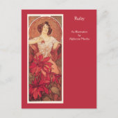 ルビアルフォンスミュシャ大切ストーンシリーズ ポストカード (正面)