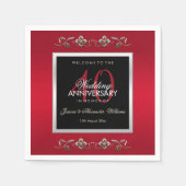 ルビエレガントー宝石40周年結婚記念 スタンダードカクテルナプキン (正面)